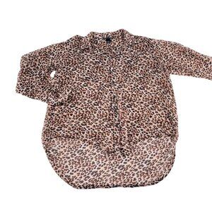 Victorias Secret Leopard Print Blouse‎ S/P 100% Polyester